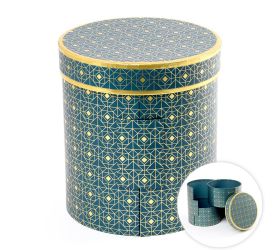 Darčeková krabička valec zelená 16x17.3cm ,m,