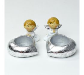 Anjel na čajovú sviečku 11,5x7,5x6,5cm mix 2