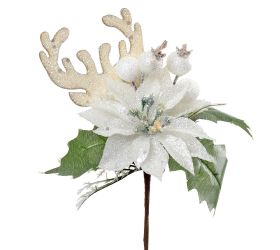 Zápich poinset. jeleň 16cm