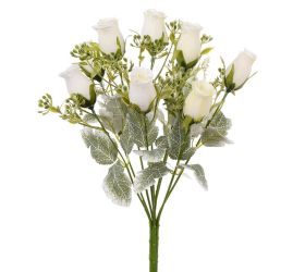Kytica ruža biela 39cm