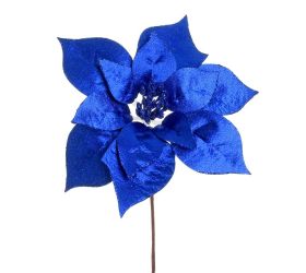 Vian. ruža/ poinsetia modrá 20cm