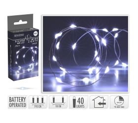 Led svetielka /40/drôt bo silver wire w, ind timer ax9730110