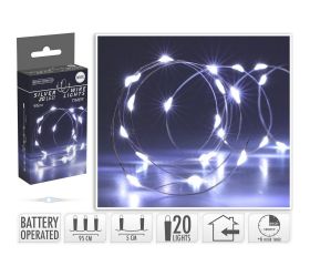 Led svetielka /20/ drôt bo silver wire w,ind, timer  