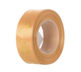 Stuha satén 2,5cmx20y/18,29cm gold