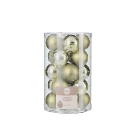 Guľa sklo sv zelená 20 kusov - d4cm