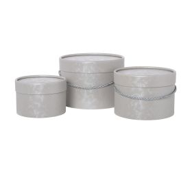 Darčeková krabička+šnúrka sivá s/3 xs,s,m 13x9-18x13cm