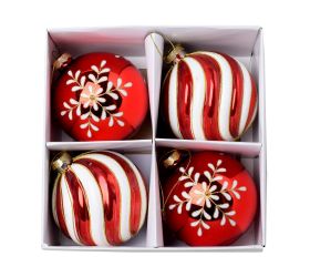 Vian. gule čer/bie vzor sklo mix/2f s/4 10cm