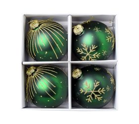 Vian. gule zel/zla vzor sklo mix/2f s/4 10cm