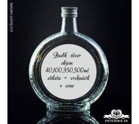 Prázdna svadobná fľaša Budík Silver 40 ml
