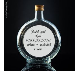 Prázdna svadobná fľaša Budík Gold 40 ml