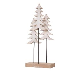 Stromčeky na podstavci bie/nat drevo 36*16*7cm