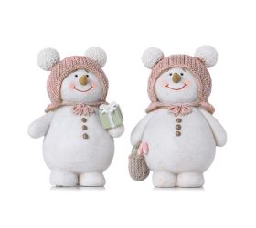 Snehuliak,ruž čiapka,darčeky mix/2 poly 8,5*5,5*13cm