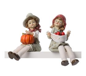 Deti tekv/jablká polyrezin mix 7,5x6,5x11cm