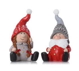 Škriatok siv/čer/bie keramika mix 6x5,5x10,5cm