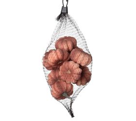 Tekvice v sieťke ružové polystyrén s/9 6x6x3,5cm