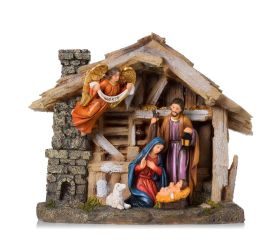 Betlehem farebný stajňa led poly 25,3*10,2*21,2cm