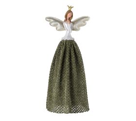 Anjel zelený/bie/zla led 49x31x53,5cm