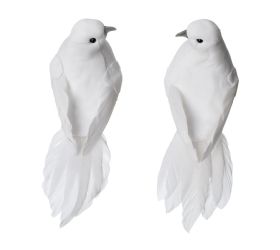 Holubica štipec biela penová mix/2 perie s/2 14*7*7,5cm