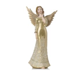Anjel polyres 15,5x10,5x30cm zlatý