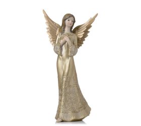Anjel polyres 15,5x10x30cm zlatý