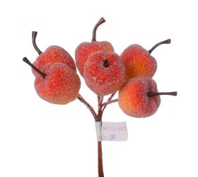 Zápich jabĺčka cukrové, čer/žl 6ks 13cm