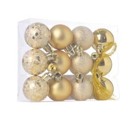 Gule plast. zlaté lesk/mat/piesk/mraz s/12 3cm