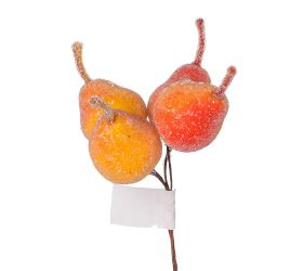 Zápich hrušky ľadové žlto/oran /4 12cm