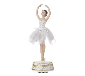 Balerína polyres 14,7x14,7x35cm biela