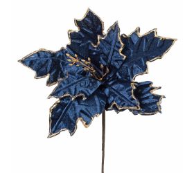 Vian. ruža/ poinsetia 28cm tm. modrá