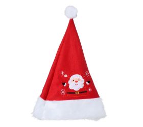 Mikulášska čiapka so santom čer/bie textil 28x42cm