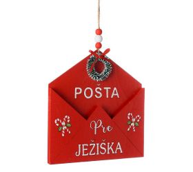 Schránka pošta pre ježiška čer. 16x15x1,3cm