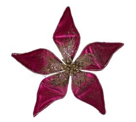 Hlava vian. ruža na klipe pink. zamat 20cm