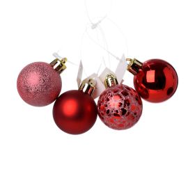 Gule plast. červené lesk/mat/piesk/mraz s/12 4cm