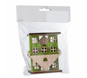 Domček flís v sáčku zel. s/2 9x4x9,5cm