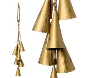 Záves zvonce kúžel kov zl. 4*10*55cm