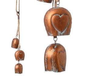 Záves zvonce kov medená 8*3.5*58cm