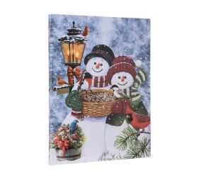 Obraz led snehuliaci 30x40x2,3cm