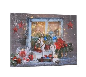 Obraz led vianoce, koník 30x40x2,3cm