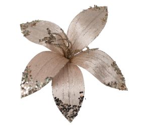 Ks vian. ruža bl. ružová zla. gliter 21*21*8cm