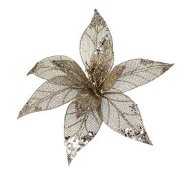 Ks vian. ruža šampaň zla. gliter 24*24*8cm