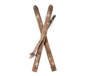 Lyže dekor drevo 8.5*7.5*12.5cm