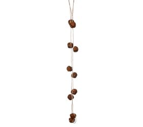 Girlanda rolničky  hnedé 120cm