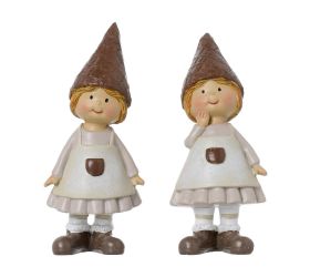 Dievčatá béž/bie,zástera, hne. klobúk mix poly 5*4*11,8cm