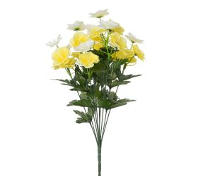 Kytica sakura krém/žltá  x6  46cm