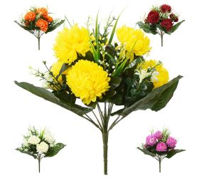 Kytica chryzantéma, drob. zeleň mix 5f 35cm