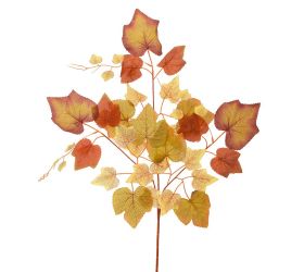 Ks list jesenný zel/oranžový 66cm