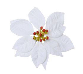 Vian. ruža na štipci biela 19*16cm