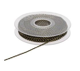 Šnúrka vian čierna/zlatá 0,2cm/30m 4972 19