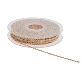Šnúrka vian krém/zlatá 0,2cm/30m 4972 03