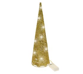 339fl/s strom kužel led zlatý s 12x12x40cm